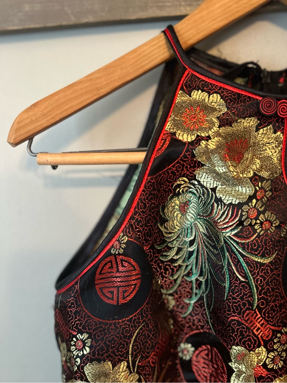 Silk blend Asian style top - Picture 3 of 13